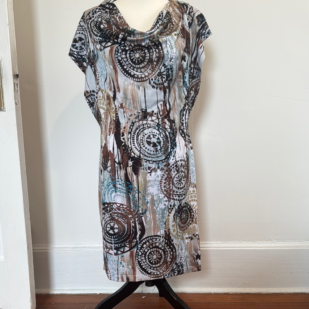 Komarov Abstract Patterned Dress